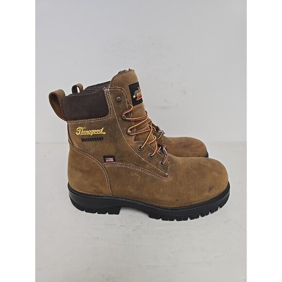 Thorogood Men's 804-4149 6" Waterproof Composite Toe Work Boot Brown Size 9.5D - Picture 7 of 8